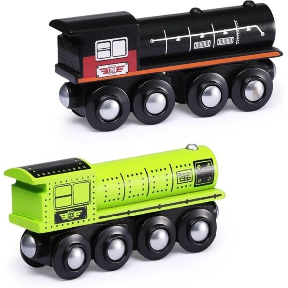 Wooden Train Set Accessories, Magnetic Toy Car Set (10 PCS) - Picture 6 of 7